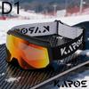 KAROS Ski goggles, outdoor snow goggles, double-layer anti-fog snow goggles, suitable for single and double boards, high-definition goggles, can be