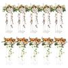 10PCS 23.6inch/60cm High Wedding Flower Stand, With Acrylic Laminate,Acrylic Vase Column Geometric Centerpiece Stands, Floral Display Rack for T-Stage