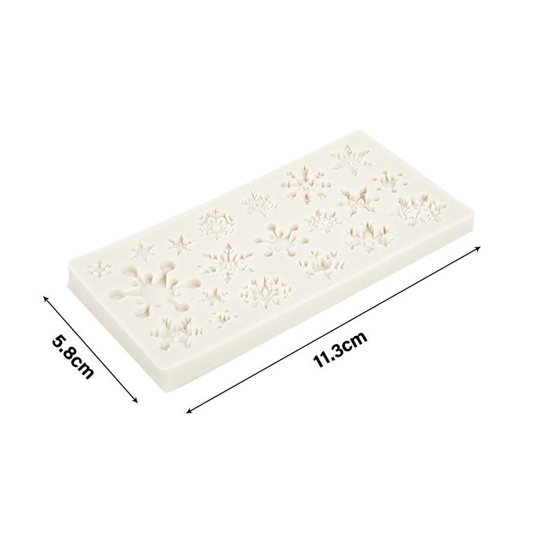 Christmas Snowflake Silicone Fondant Mold Cake Decorating Border Baking Mould 3D
