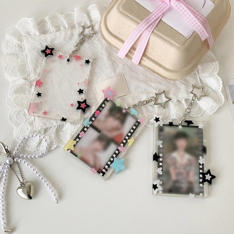 3 Inch Photo Card Pouches Photo Card Protector Sleeve Mini Photo Protector With Carry Hook For Backpacks Key Organizes