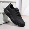 Mens Running Shoes Fashion Ultralight Leather Sneakers Summer Breathe Snug Lace Up Design Versatile Casual Shoes Daily Commuting