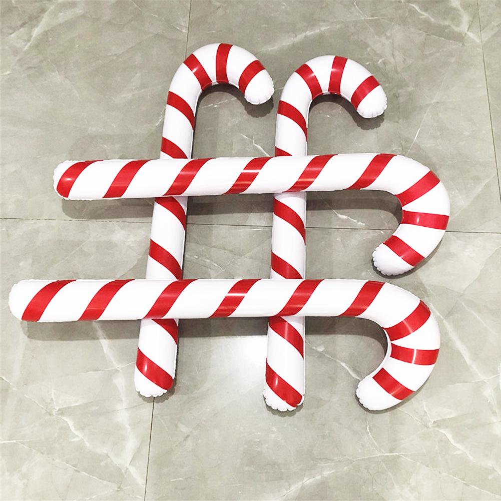 Aufblasbarer Weihnachten Xmas Zuckerstangenstab PVC Festival Party Requisite Aufblasbare Dekoration Aufblasbarer Weihnachtsmann Gehstock für Geschenke