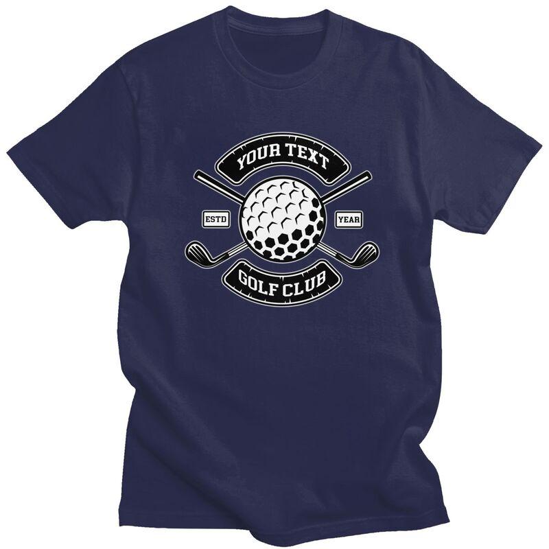 

Custom Golf Club T Shirts Men 100 Cotton Tees Valentines Day Gift Personalized Text Name Design Tshirts Casual Tshirt Clothes 4XL