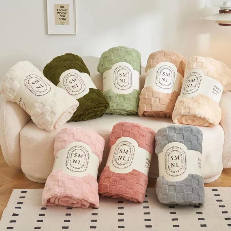 LISM Waffle Fleece Blanket