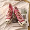 Canvas shoes pink high-top retro versatile canvas shoes 19