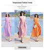 New Women's Summer Sleeveless French Silk-Cotton Beach Dress
