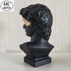 28cm Blindfolded David Resin Art Head, Plaster-Style European Desktop Sculpture Ornament