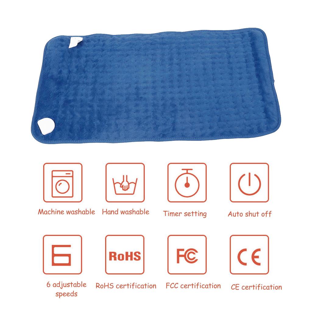 Electric Heating Pad Multifunctional Single Size Home Heating Blanket with 6   Temperature Timer Auto Shut Off  4076