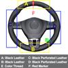 Sewing Car Steering Wheel Cover Volant Funda Volante For Volkswagen VW Gol Tiguan Passat B7 Passat CC Touran Jetta Mk6 Non-slip