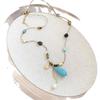 Maillard Vintage Oval Tiger Eye Long Necklace: Niche Light Luxury Sweater Chain for Women
