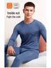 Men's Slim Fit Modal Thermal Suit – Lightweight Round-Neck Long Sleeve Top and Pants for Autumn/Winter