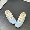 FF2 Spring 22 New Ballet Velcro Candy Color Han Mary Jane Shoes Breathable Soft Sole Single Shoes