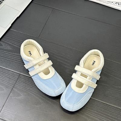 FF2 Frühling 22 Neue Ballett Klettverschluss Bonbonfarbe Han Mary Jane Schuhe Atmungsaktiv Weiche Sohle Einzelne Schuhe
