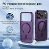 Coque pour iPhone 18 Pro, Antichoc Anti-Rayures avec Cercle Magnétique - Translucide Violet