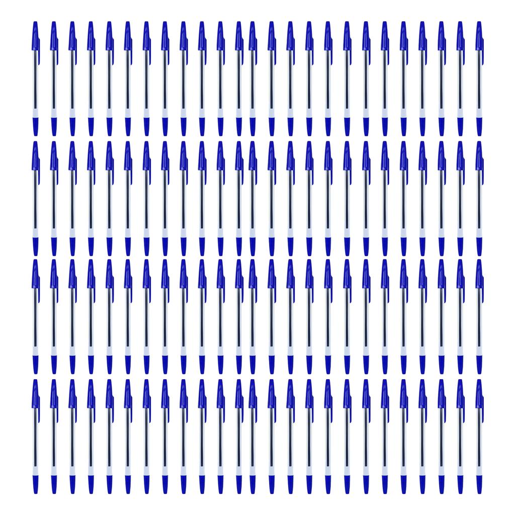 12/24/50/100Pcs Ballpoint Pen Refillable Writing Pens with Refills Comfort Grip Ballpoint Pen Blue Black Redness Ink