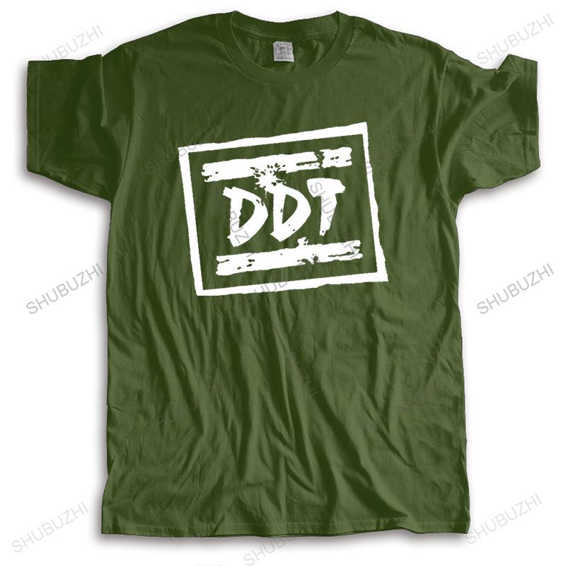DDT Tee Russian Band Logo Merchandise for Men Short Sleeve Crewneck Cotton Custom Boyfriend Basic Tees Shirt Big Size