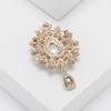 Retro Palace Style Zircon Crystal Brooch Zinc Alloy Corsage Pins New Pendant Brooch  Gift