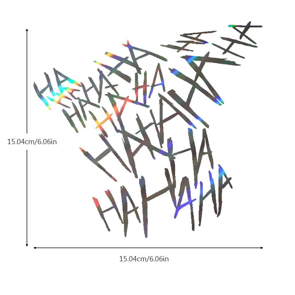 HAHAHA Helmaufkleber Neuheit Joker Hahaha Aufkleber Lustige Graffiti Autoaufkleber Wasserdichte Aufkleber für Wasserflaschen