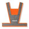 V-shaped Reflective Safety Vest for Cycling and Gardening with Fluorescent Strips, Customizable Printing Available
