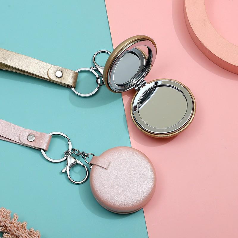 Mini Tragbarer Faltbarer Doppelseitiger Kinder-Taschen-Schminkspiegel