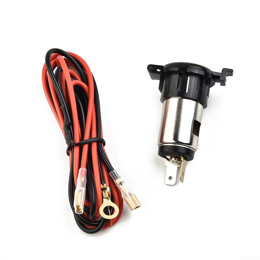 Portable And Practical 100cm Wire 1 Set Fuse 12V Adapter Black Cable Car