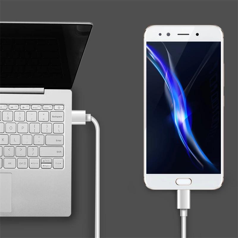 5A Micro USB kabel pro Samsung Huawei Huawei Xiaomi 1M/2M datový kabel pro rychlé nabíjení Drátový kabel Bílý tučný kabel pro Micro