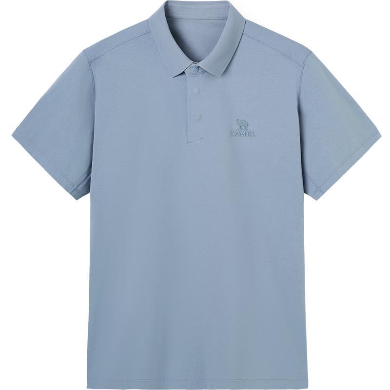 

Camel Men s Retro Quick-Dry Summer Polo Shirt M16BA22054 XL