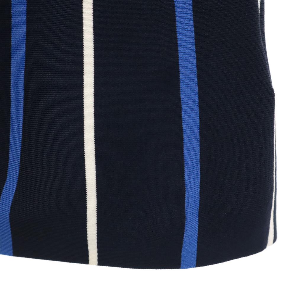 J.LINDEBERG Striped Pattern Knit Mini Skirt XS Navy Women Used