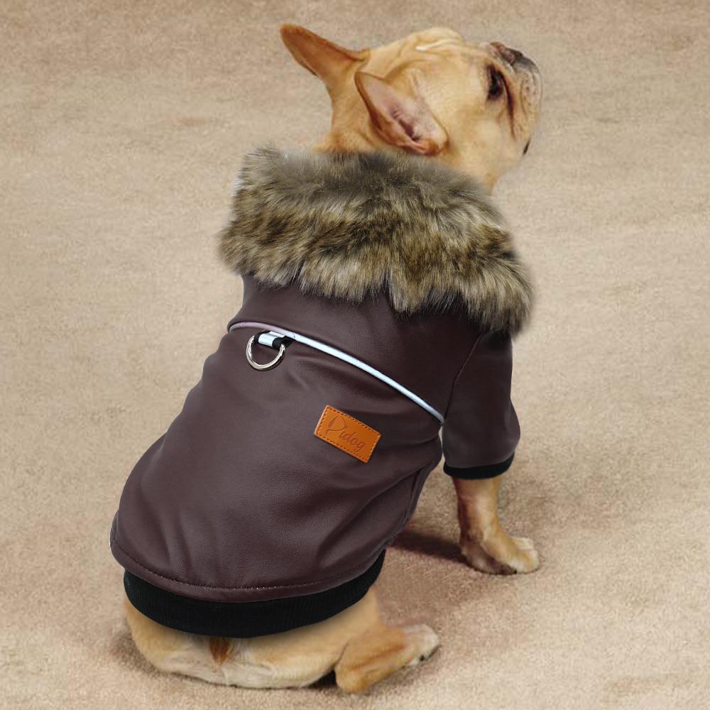 leather dog coat
