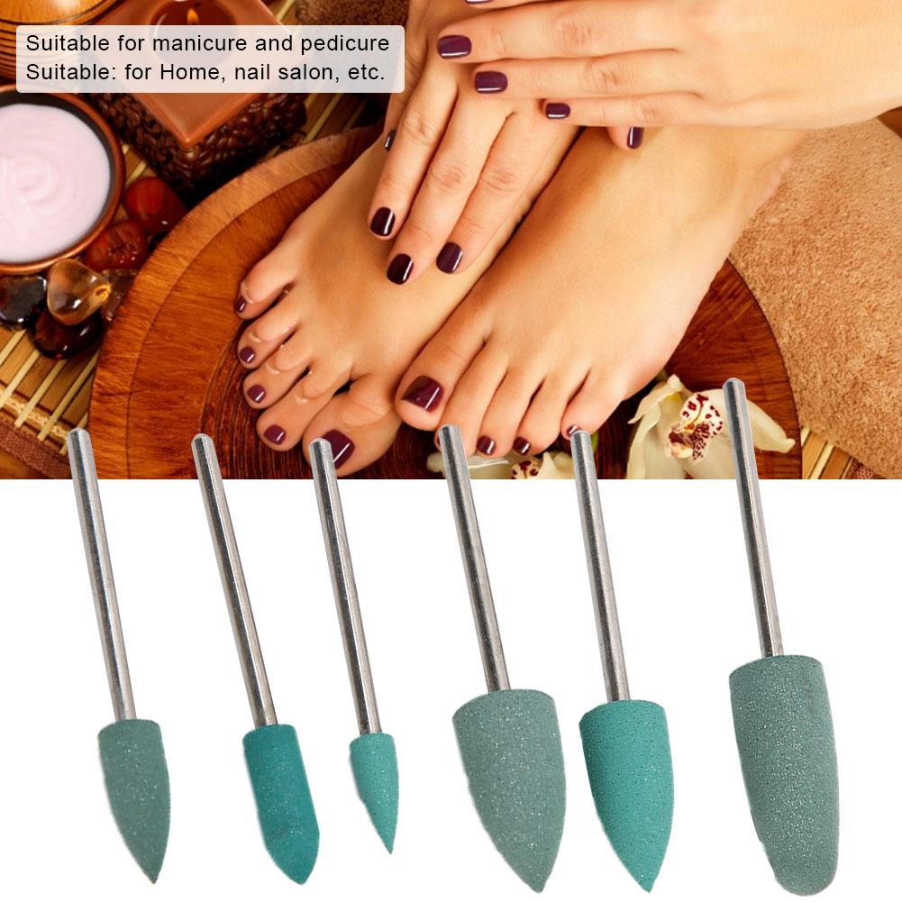 6 stücke Nagel Bohrer Nail art Bohrer Maniküre Schleifen Kopf Nagel Polieren Bits Zubehör