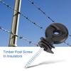 Black Field Screw In Insulating Wooden Posts 100 Pieces for Electric Fencing with   Wires To Prevent Electric Shorts   Animals