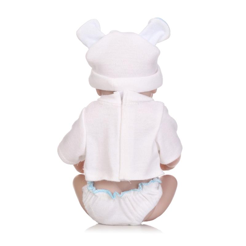 Cute 10.62inch Already Finished Doll Reborns Toddler Girl Baby Doll with Diaper & Bonnets Small Baby Size Girl Doll