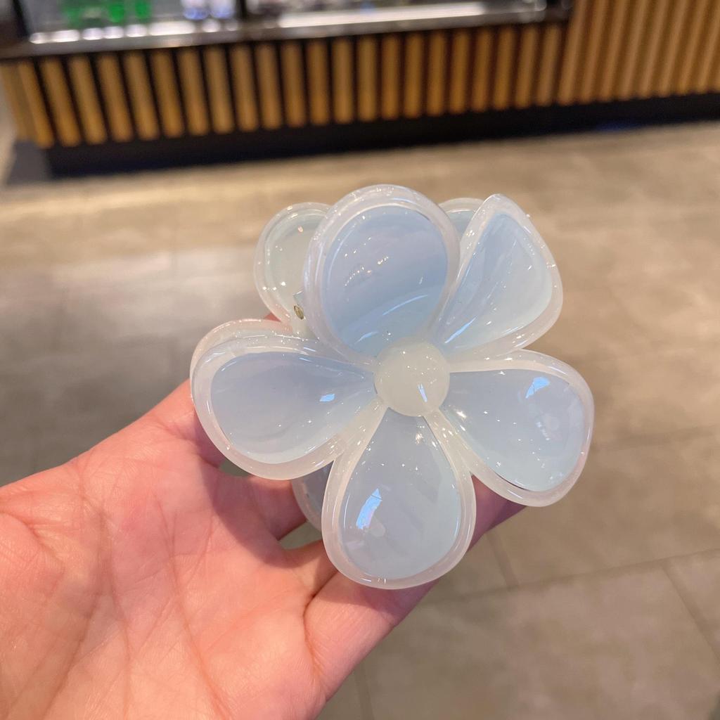 Korean Style Plumeria Hair Clip - Elegant Updo Claw Clip for Women, Perfect for Vacation & Gentle Style