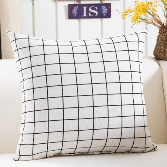 Design Nordic Ins Plush Geometric Black Yellow Sofa Pillow Pillow Cushion