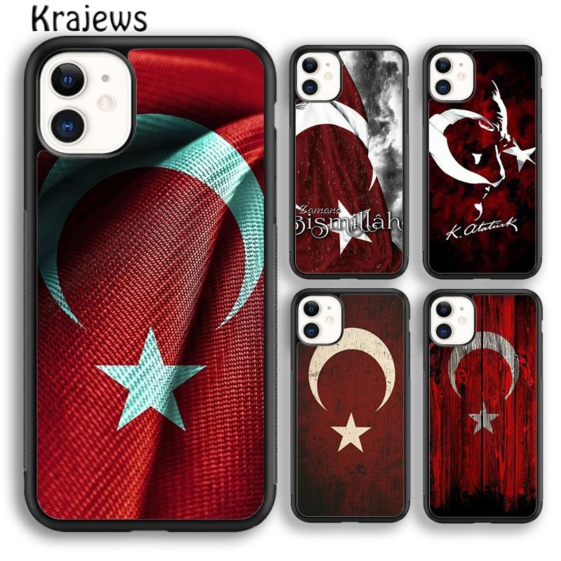 Krajews Flag of Turkey Istanbul Phone Case Cover For iPhone 17 Air 16 15 14 Plus 11 12 13 Pro Max Plus Coque Fundas