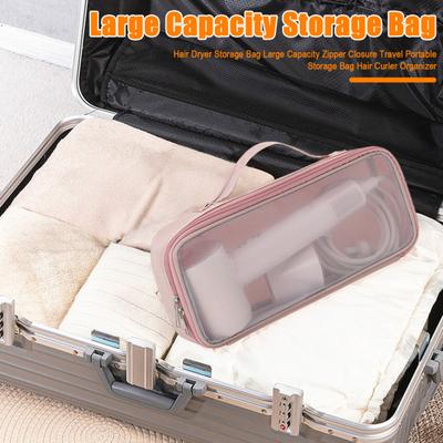 Travel Hairdryer Pouch Zippered Hair Curler Storage Bag Dustproof Hair Dryer Bag with Handle Organizer Dyson Hair Dryers