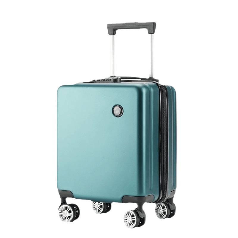 12" Compact Trolley Suitcase – Spring/West Air Travel Combo with Password Lock, Leather Exterior