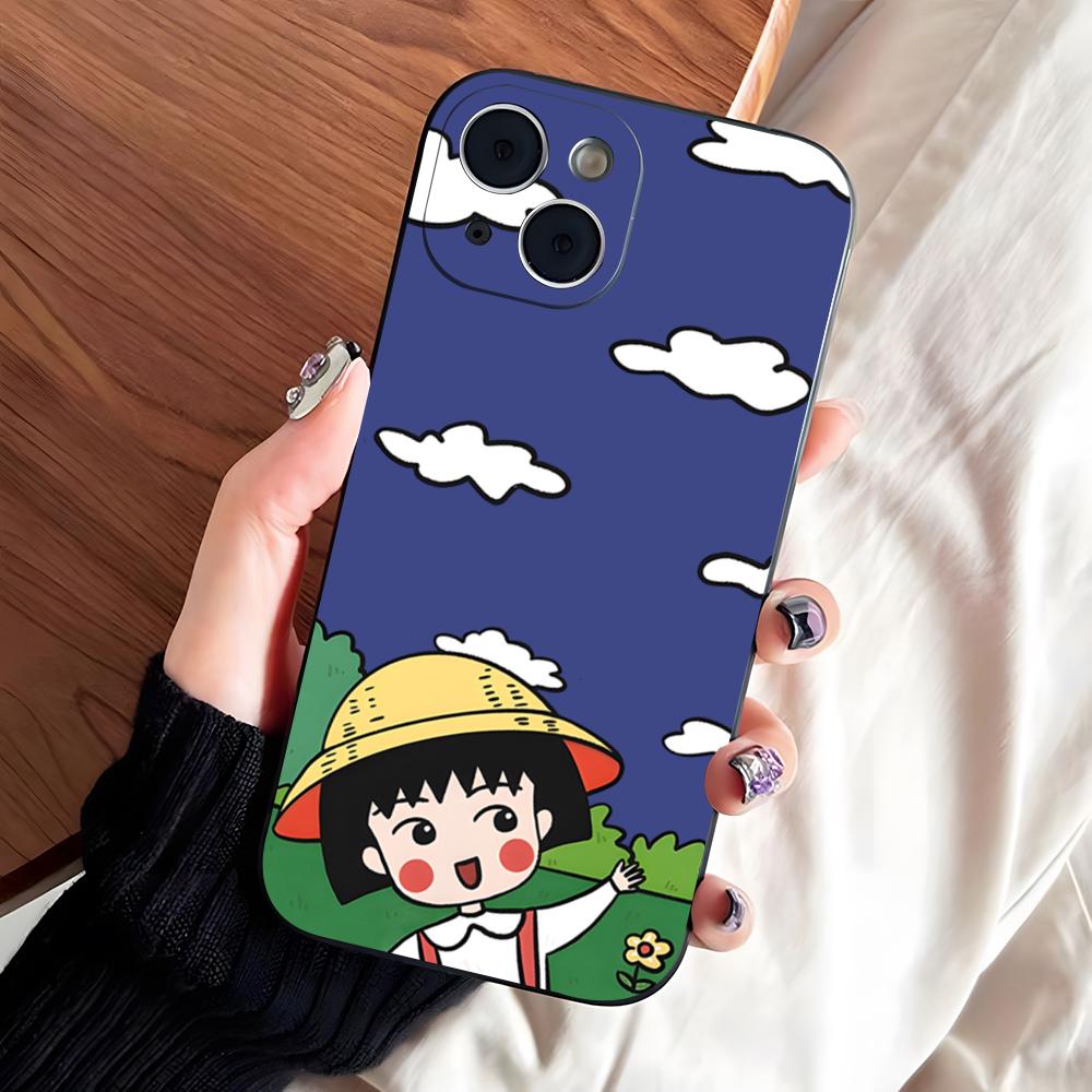 Chibi Maruko-chan Phone Case For IPhone 17 Pro Max 16 15 14 Pro Max 13 11 X Xs Xr 8 7Plus Silicone Cover