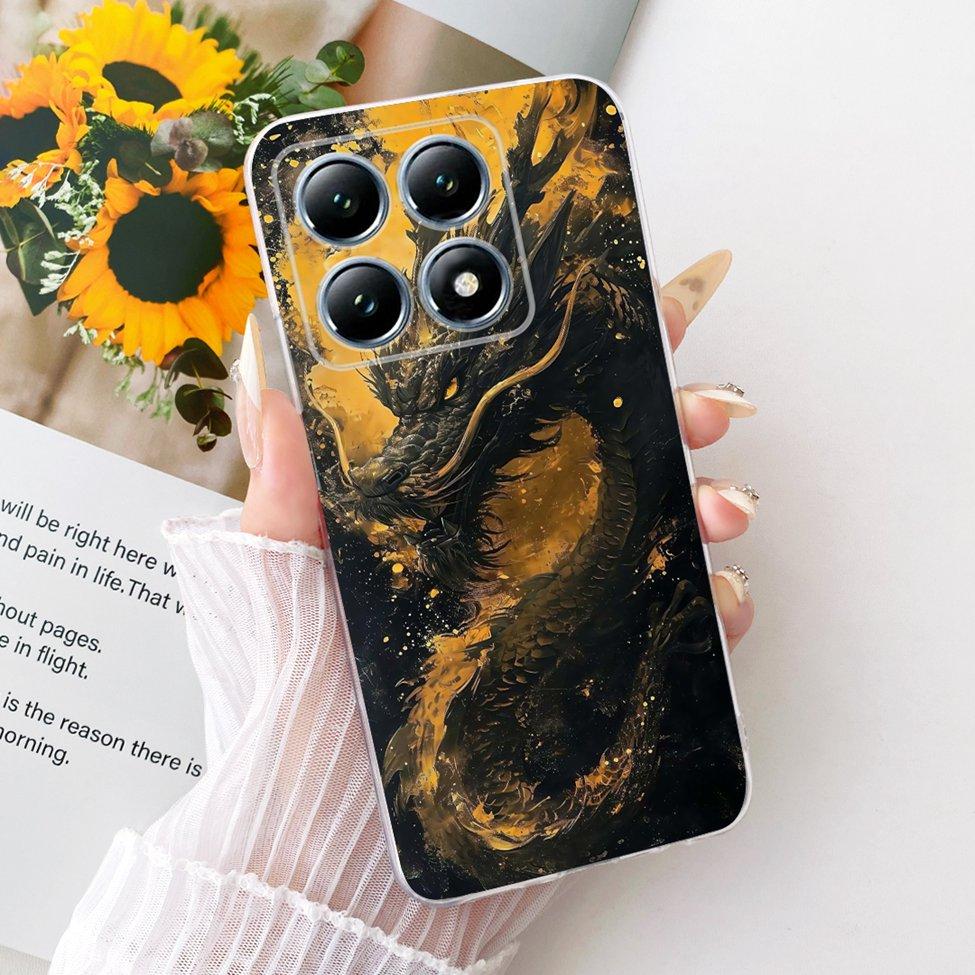 Transparent Casing For Xiaomi 14T Pro Case Cute Cat Luxury Fashion Butterfly Funny Cool Painted Cover 2407FPN8EG