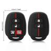 Silicone Remote Key Case Fob Shell Cover for Toyota Aqua Ractis Vitz RAV4 HiAce Land Cruiser Skin Holder 2 Button 2010-2019