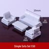 1:50 Scale White ABS Furniture Set for Architectural Model Interior Layout