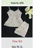 Women's Ice Silk Nightgown Set: Built-in Bra, Camisole, and Skirt - No Returns/Exchanges
