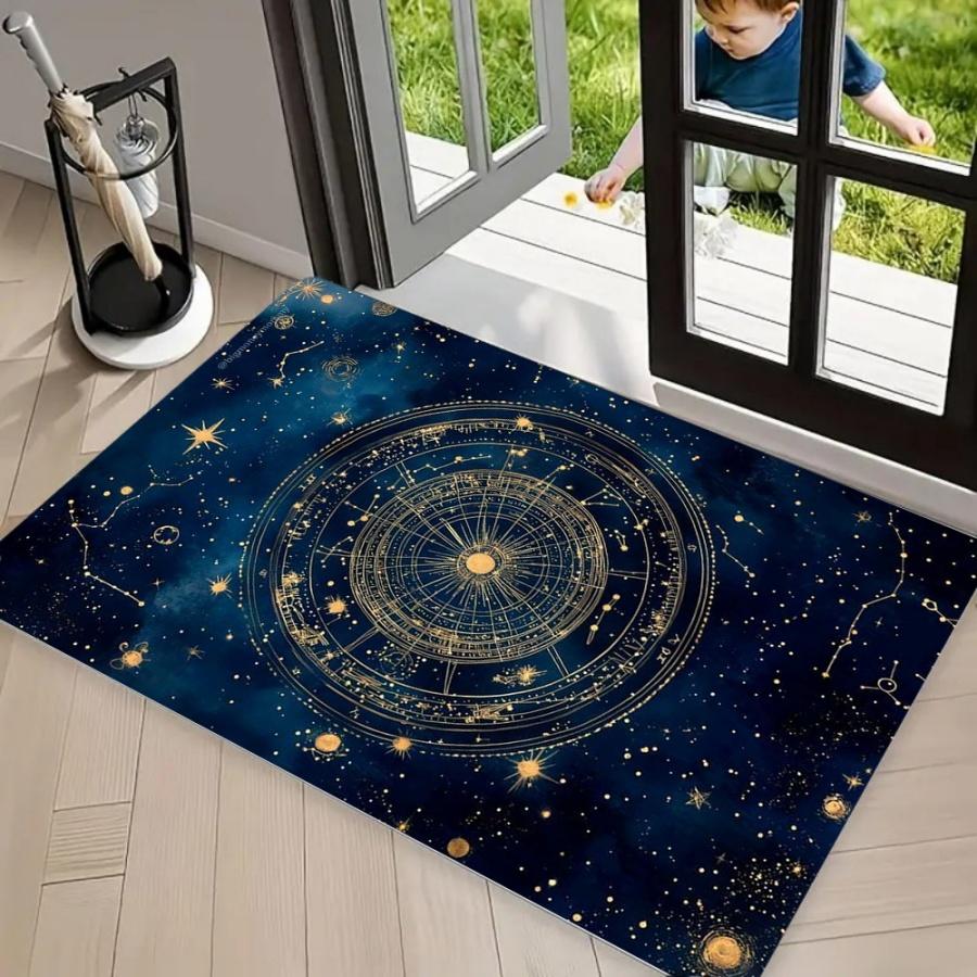 Luxury Green Area Rug Carpet Non Slip Floor Mat Elegant Mandala Floral Print Washable Doormat Durable Entryway Floor Rug