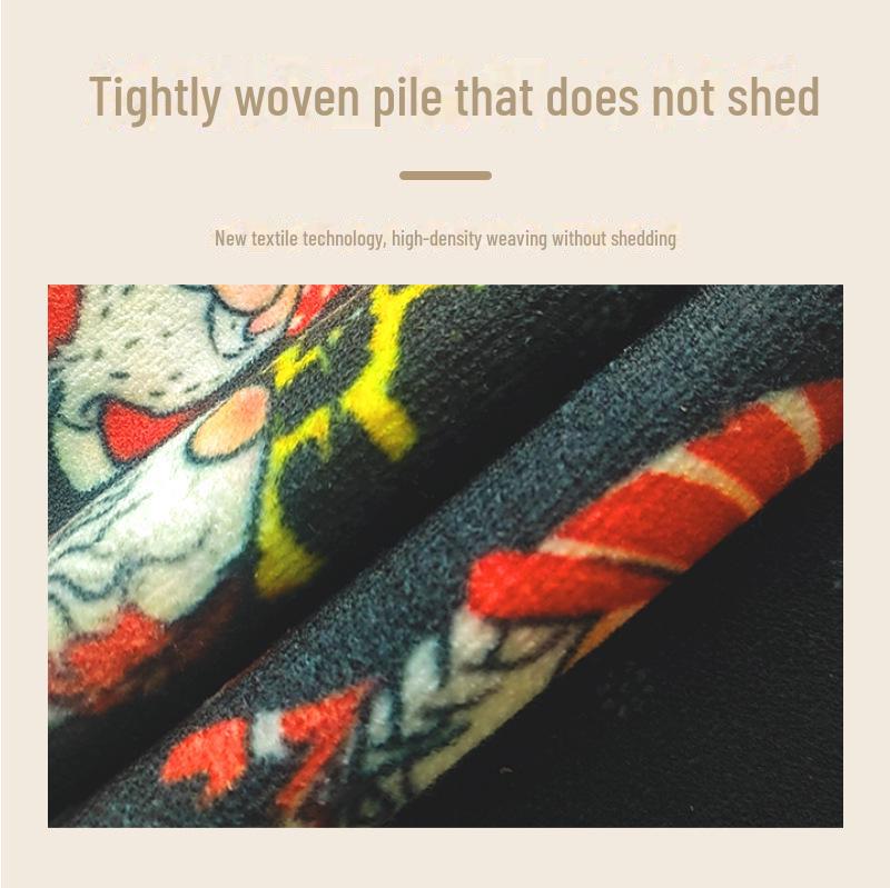 New Christmas Linen Kitchen Mat Set: Absorbent, Stain-Resistant, Decorative Long Strip Rugs.