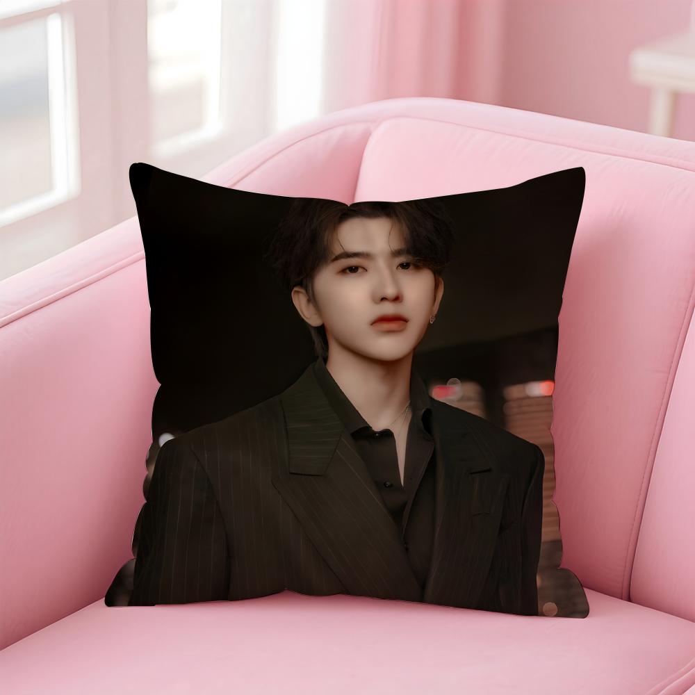 singer trendy CCai Xukun Cushion Cover Pillow Case Soft Skin Friendly Fabric  Concealed Zipper