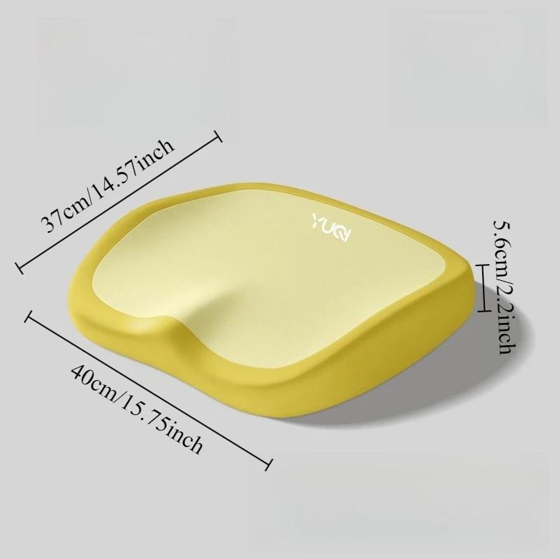 

2 Style Memory Foam Seat Cushion for Home Office Chair Support with Non-Slip Base Ergonomic Hip Comfort Seat Pad Chair Cushion жёлтый