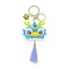 Keychain Dragon Head Bell Tassel Decor Barevné nerezové Nádherná jarní taška s přívěskem Držák na klíče Organizér na klíče