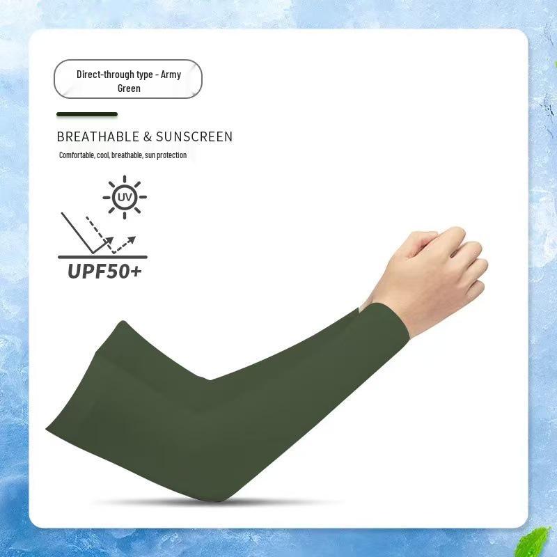 Ice Silk Anti-UV Sun Protection Sleeves for Men & Women – Cool Arm Covers for Driving