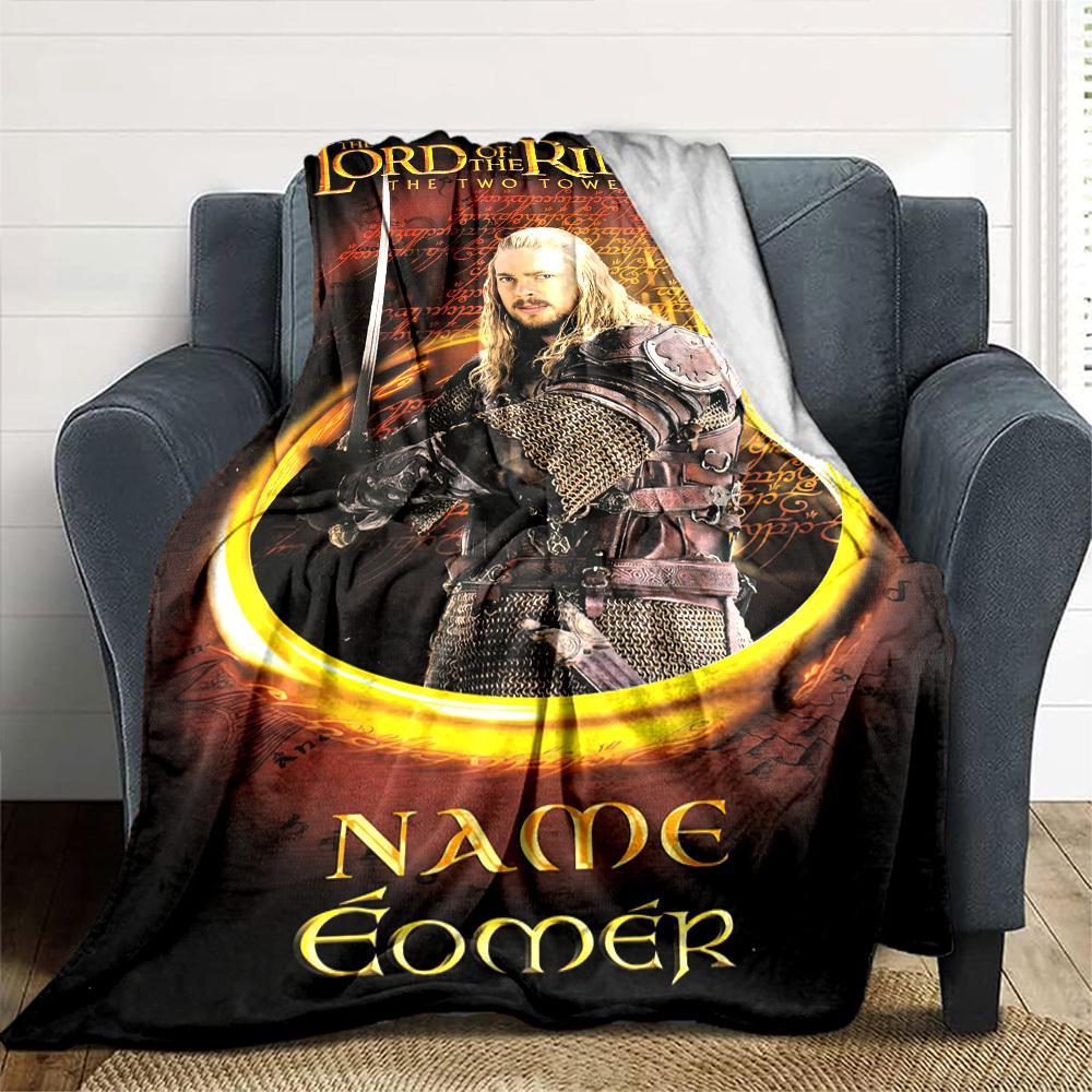 Eomer Warrior Of Rohan Lightweight Customizable Blanket Personalized Name Comfortable Texture Great For Sofa Couch Office Bed Picnics Allseason Use