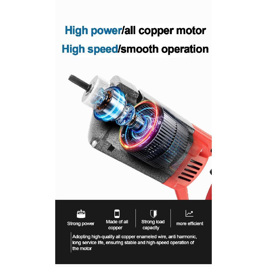 3880W Wysokiej Mocy Wytrzymały Przenośny Wibrator do Betonu 220V 50Hz Elektryczny Mieszalnik Cementu i Gruntu Wysokiej Jakości Ręczny Elektryczny Wibrator do Betonu Z Nowym